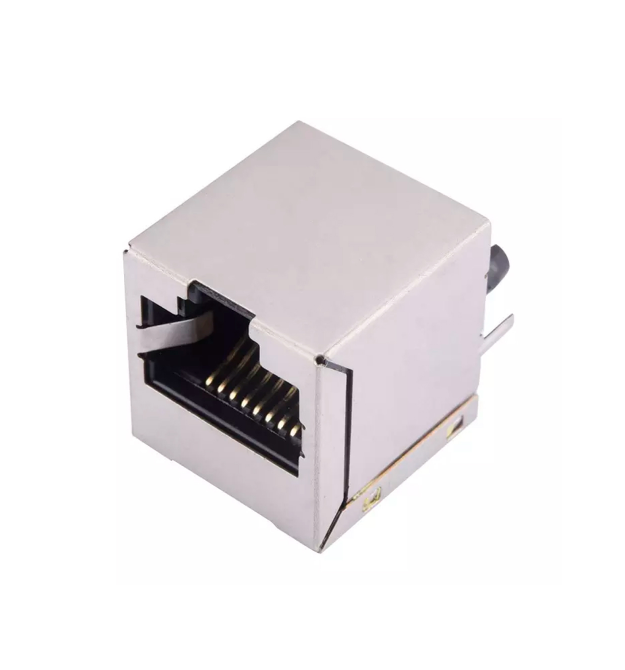 Сетевой разъем RJ45 с интерфейсом 8P8C, вертикальный, под пайку, White