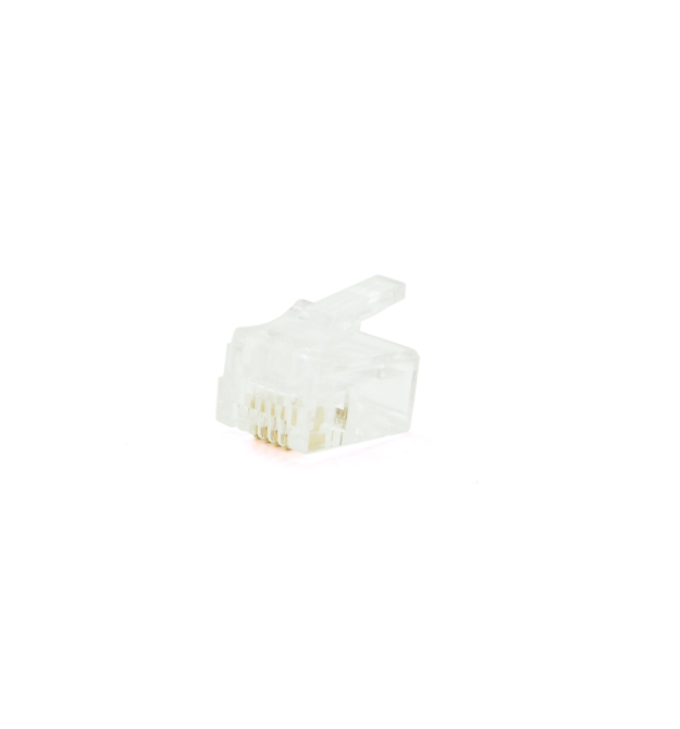 Коннектор PiPo RJ-11 6P4C UTP Cat-3 (100 шт - уп.) Q10