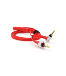 Кабель AUX Sony Audio DC3.5 папа-папа 1.0м, CCA Stereo Jack, (плоский) Red cable, Box