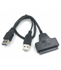 Кабель Usb 3.0 AM + USB 2.0 to SATA black 0.1m для HDD - SSD дисков