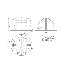 Защитный антивандальный кожух DH-130/140w-box для купольных видеокамер