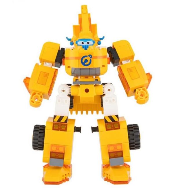 Super Wings Конструктор-трансформер Small Blocks 2-in-1 Buildable Transforming Vehicle Donnie, Донні