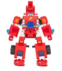 Super Wings Конструктор-трансформер Small Blocks 2-in-1 Buildable Transforming Vehicle Jett, Джетт