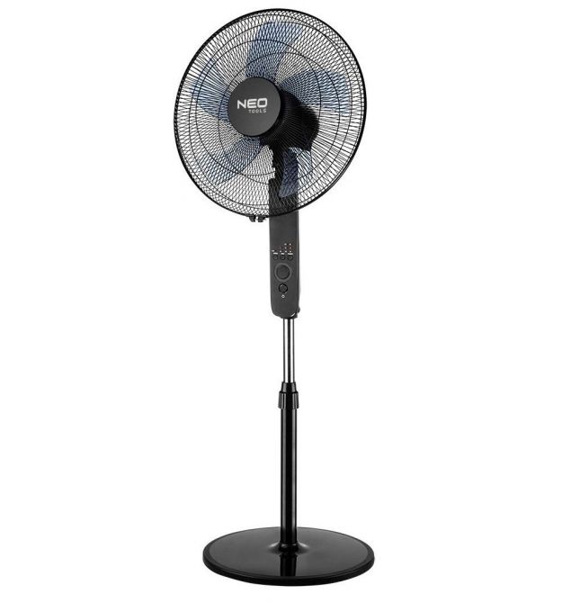 Neo Tools Вентилятор підлоговий, професійний, 45 Вт, діаметр 40 см, 3 швидкості, двигун мідь 100%, пульт