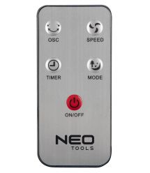 Neo Tools Вентилятор підлоговий, професійний, 45 Вт, діаметр 40 см, 3 швидкості, двигун мідь 100%, пульт