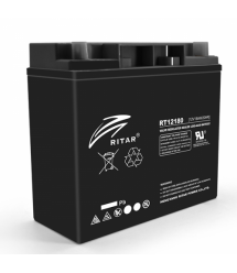 Акумуляторна батарея AGM RITAR RT12180B, Black Case, 12V 18.0Ah (181х77х167 мм) Q4