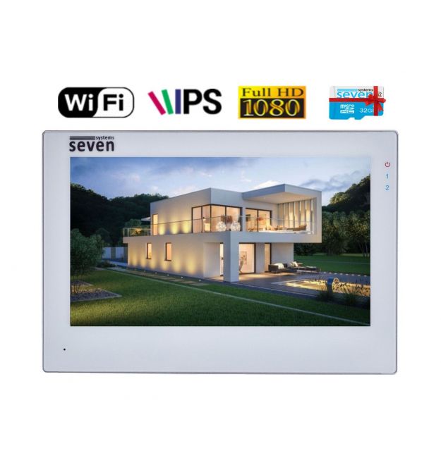 IP домофон с Wi-Fi SEVEN DP-7577FHDW - IPS white
