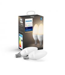 Philips Hue Комплект ламп E14, 5.5W(40Вт), 2700K, White, Bluetooth, димируемая, 2шт