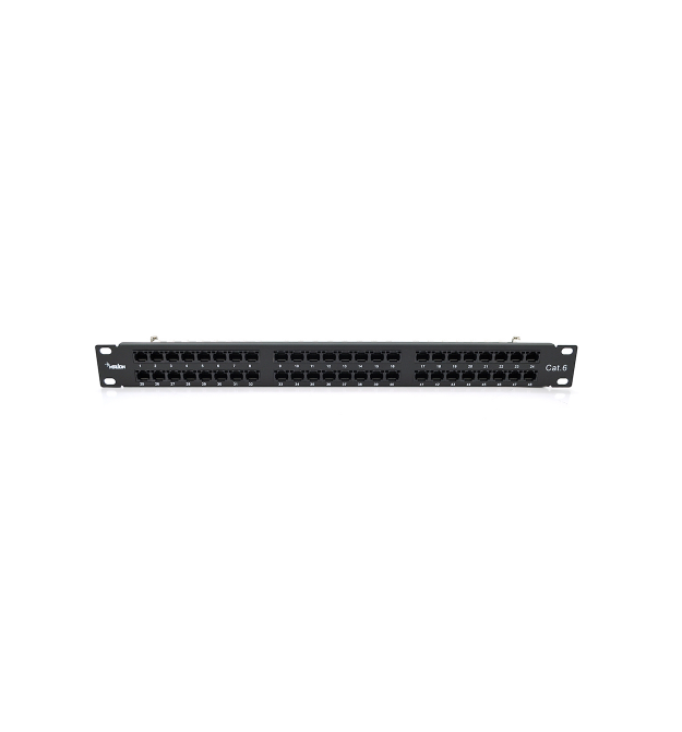Патч-панель Merlion 48 порта UTP DUAL кат 6 19 1U не экранированная черная Q10
