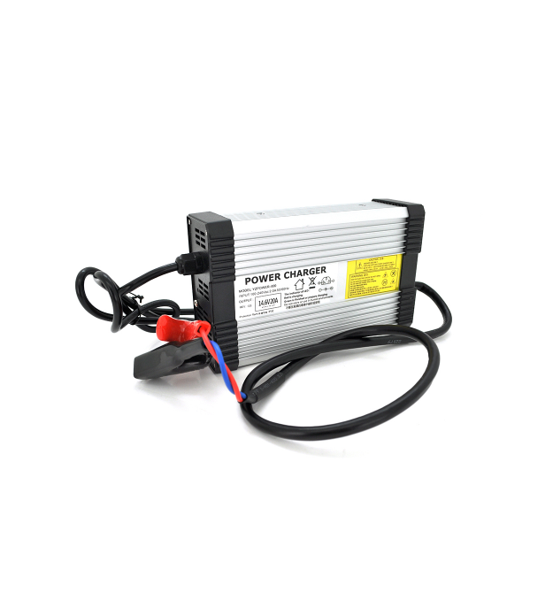 Зарядний пристрій Merlion для акумуляторів LiFePO4 12V(14,6V),4S,20A-240W + крокодили,BOX,Q25