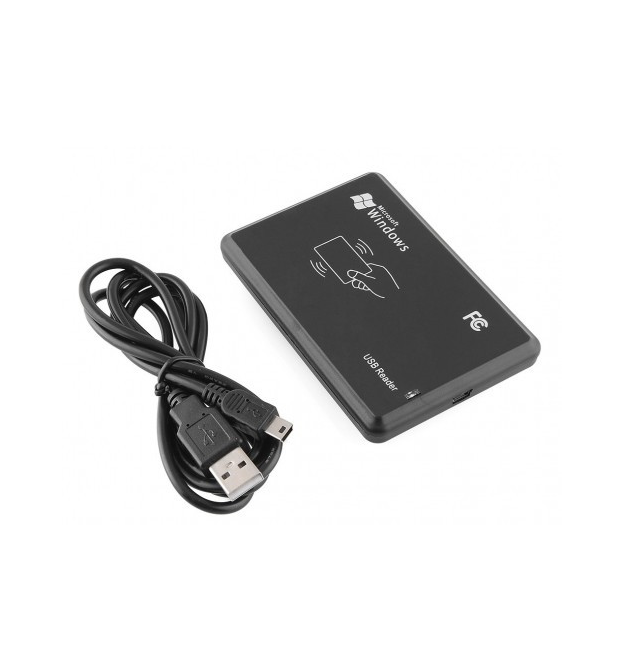 Считыватель RFID USB 125 KHz, 10-значный номер карты (Hex)