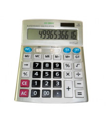 Калькулятор AX 9800V , 31 кнопка, серебристый, размеры 200х155х50, Box