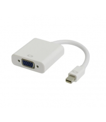 Конвертер mini Display Port (тато) на VGA(тато) 30cm, White, 4K - 2K, Пакет