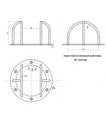 Защитный антивандальный кожух DH-102/78w для купольных видеокамер