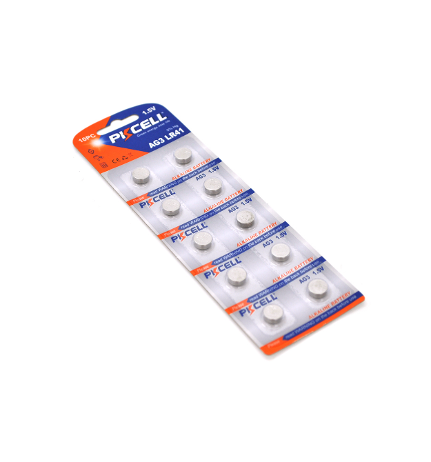 Батарейка щелочная PKCELL 1.5V AG3, 10 штук в блистере цена за блистер, Q