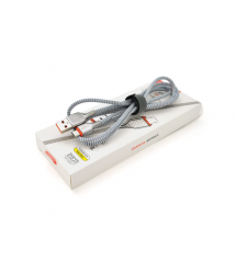 Кабель iKAKU KSC-188 DIANYA zinc alloy charging data cable series for micro, Gray, длина 1,2м, 3,2А, BOX