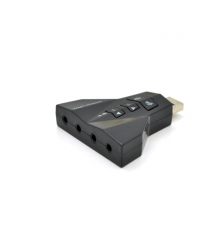 Контроллер USB-sound card (7.1) 3D sound (Windows 7 ready), Blister