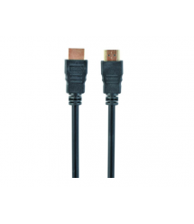 Кабель HDMI-HDMI HIGH SPEED 10m, v1.4, OD-7.5mm, круглый Black, коннектор Black, (Пакет) Q50