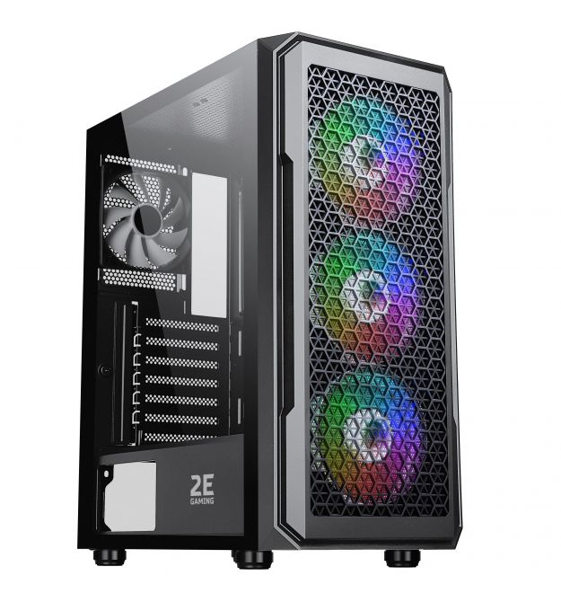 2E Gaming Корпус Hexagon G338 без БЖ 2xUSB3.0, 1xUSBType-C, 3x120мм ARGB, 1x120мм, VGA 330мм, LCS ready, HUB, T