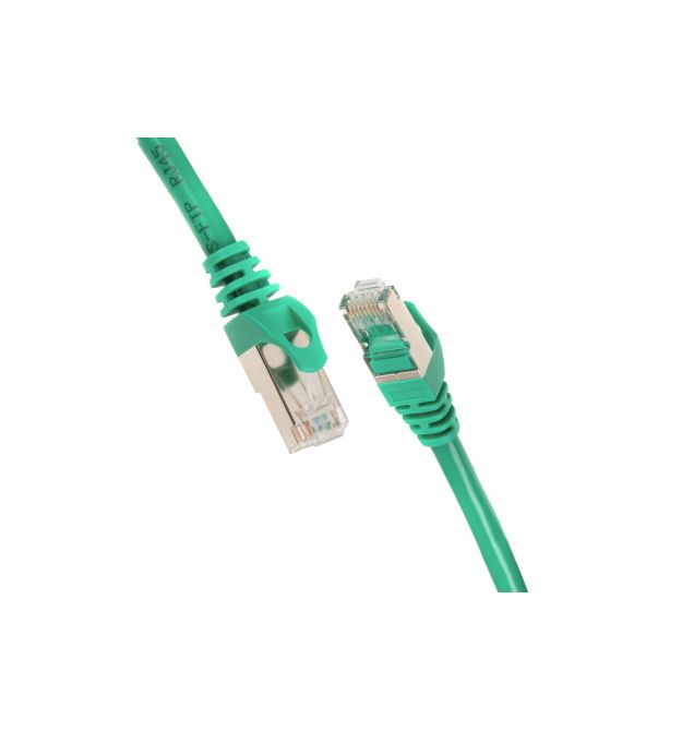 2E Cat 6, S-FTP екран. фольга з обплетенням, RJ45, 4Х2 27AWG, 7/0.14 Cu, 1.00 m, PVC, Green