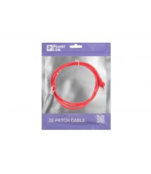 Патч-корд 2E Cat 5e, UTP, RJ45, 26AWG ,7/0.16 CCA, 1.50 m, PVC, Red