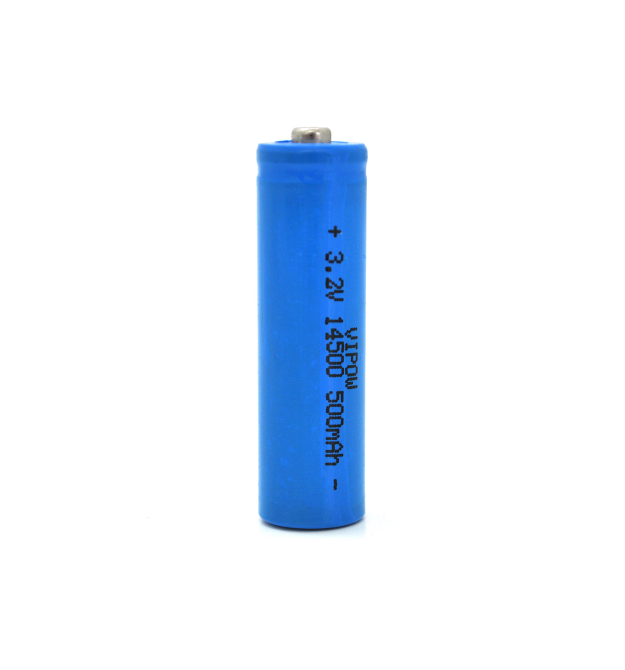 Аккумулятор 14500 Lifepo4 Vipow IFR14500 TipTop, 500mAh, 3.2V, Blue Q50 - 500