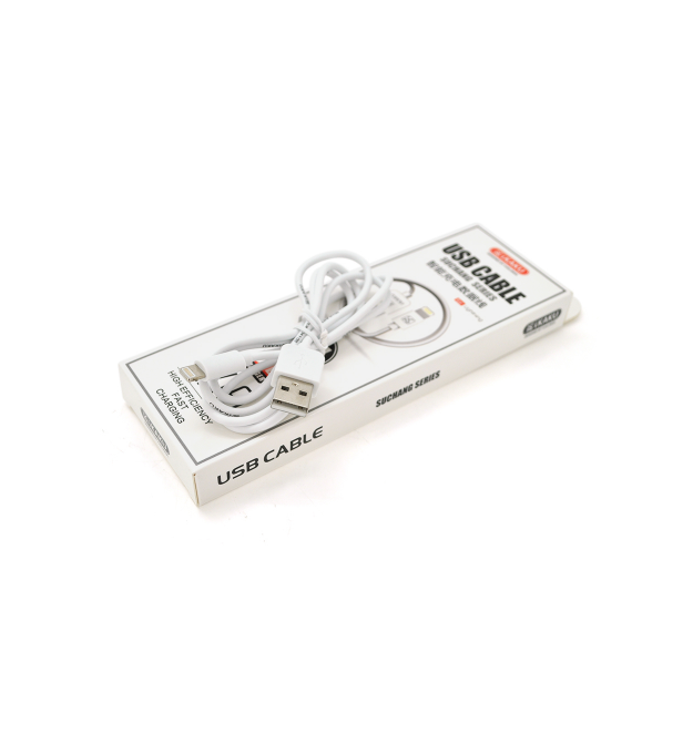 Кабель iKAKU KSC-060 SUCHANG charging data cable series for iphone, White, длина 1м, 2,4А, BOX
