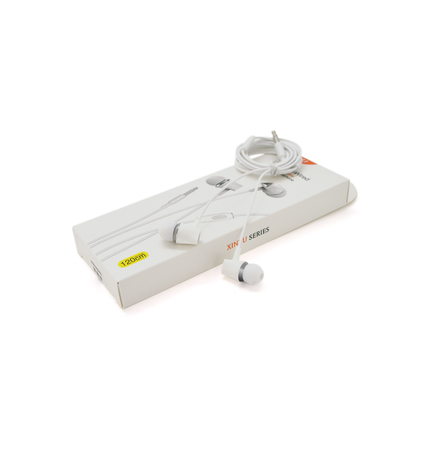 Наушники проводные iKAKU KSC-205 XINYU с микрофоном, White, Bох