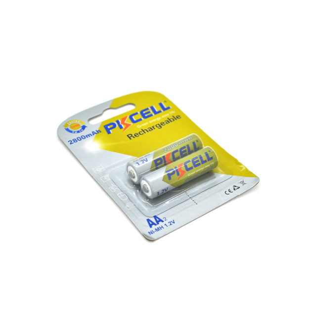 Аккумулятор PKCELL 1.2V AA 2800mAh NiMH Rechargeable Battery, 2 штуки в блистере цена за блистер, Q12