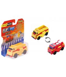 Flip Cars Машинка-трансформер 2 в 1 Самосвал и Пожарный автомобиль