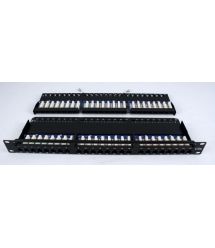 Патч-панель 19" 48xRJ-45 UTP, кат. 6, 1U, dual type, EPNew