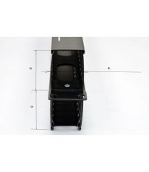 Кабельный организатор 1U с крышкой, двусторонний, EPNew