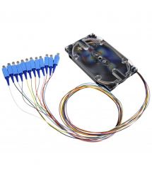 Комплект 12 цветных пигтейлов SC-UPC SM (OS2), Corning