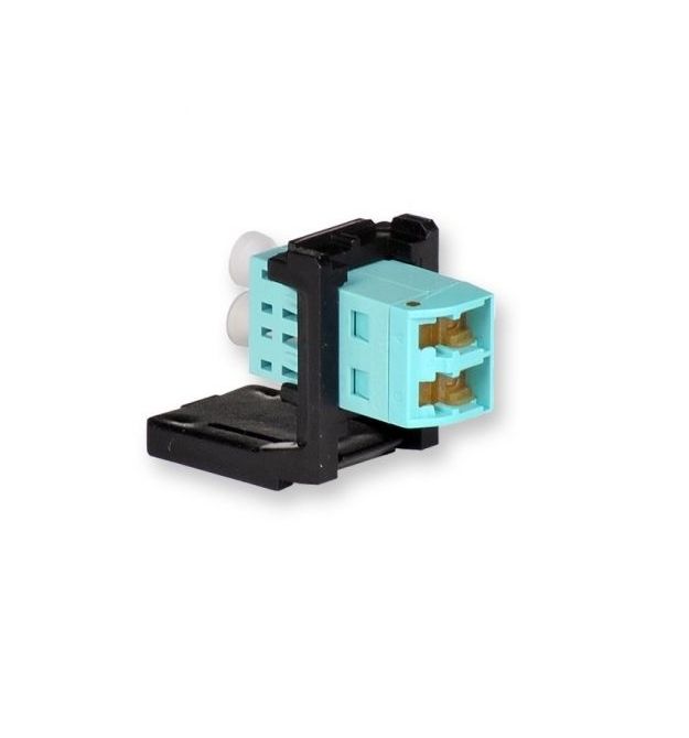 Модуль Corning LANS LC Duplex MM Aqua (OM3-4),со шторками