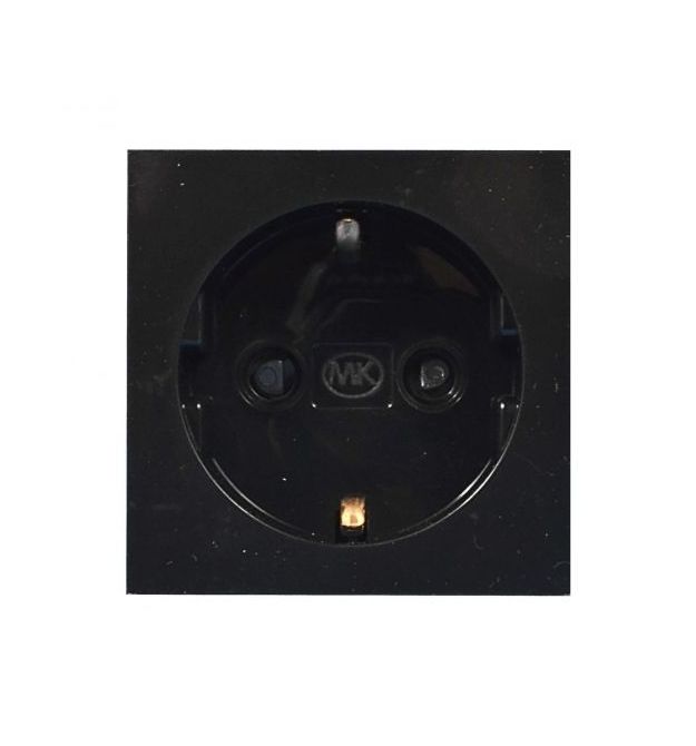 Модуль электрический одинарный, 220В, 50х50 мм, MK (K5831BLK)
