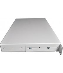 Патч-панель 48 портів під 24 адаптори SC Duplex-LC Quad, пуста,1U, каб.вводи для 4xPG11, сіра.