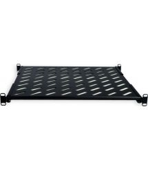 Полка 19 "4 точки кріпл. , 450мм глиб., перфорована , сталь , 1,5 мм , чорна