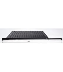 Полка 19 "4 точки кріпл. , 850мм глиб., перфорована , сталь , 2 мм , чорна