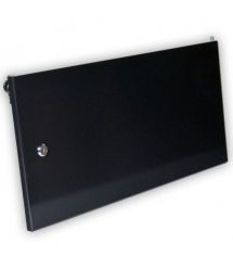 Двері суцільнометалеві 6U до шаф MGSWA, чорна.