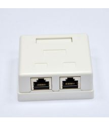 Розетка внешняя EPNew 2хSTP, кат. 6, RJ45