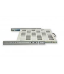 Выдвижная полка 400мм глубина (400..600мм крепление), серая