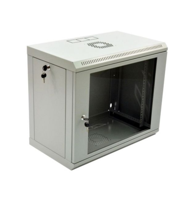 Шкаф 9U, 600х350х507 мм (Ш*Г*В), эконом, акриловое стекло, серый
