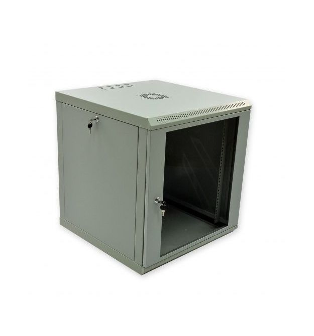 Шкаф 12U, 600х600х640 мм (Ш*Г*В), эконом, акриловое стекло, серый