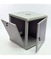 Шафа 12U, 600х600х640 мм (Ш * Г * В), економ, акрилове скло, сірий