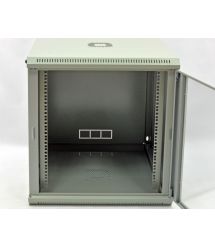 Шафа 12U, 600х600х640 мм (Ш * Г * В), економ, акрилове скло, сірий