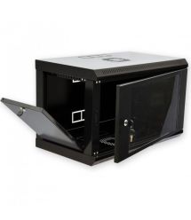 Шкаф 6U, 600х350х373 мм (Ш*Г*В), эконом, акриловое стекло, черный