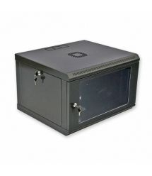 Шафа 6U, 600х500х373 мм (Ш * Г * В), економ, акрилове скло, чорна