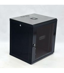 Шкаф 12U, 600х600х640 мм (Ш*Г*В), эконом, акриловое стекло, черный.
