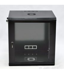 Шкаф 12U, 600х600х640 мм (Ш*Г*В), эконом, акриловое стекло, черный.