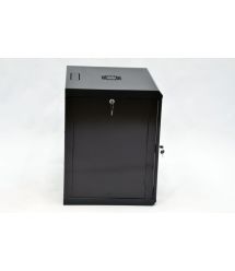 Шкаф 12U, 600х600х640 мм (Ш*Г*В), эконом, акриловое стекло, черный.